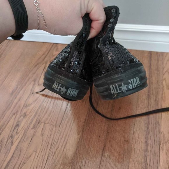 Sequin Sparkly Back Converse High Tops - Picture 3 of 9